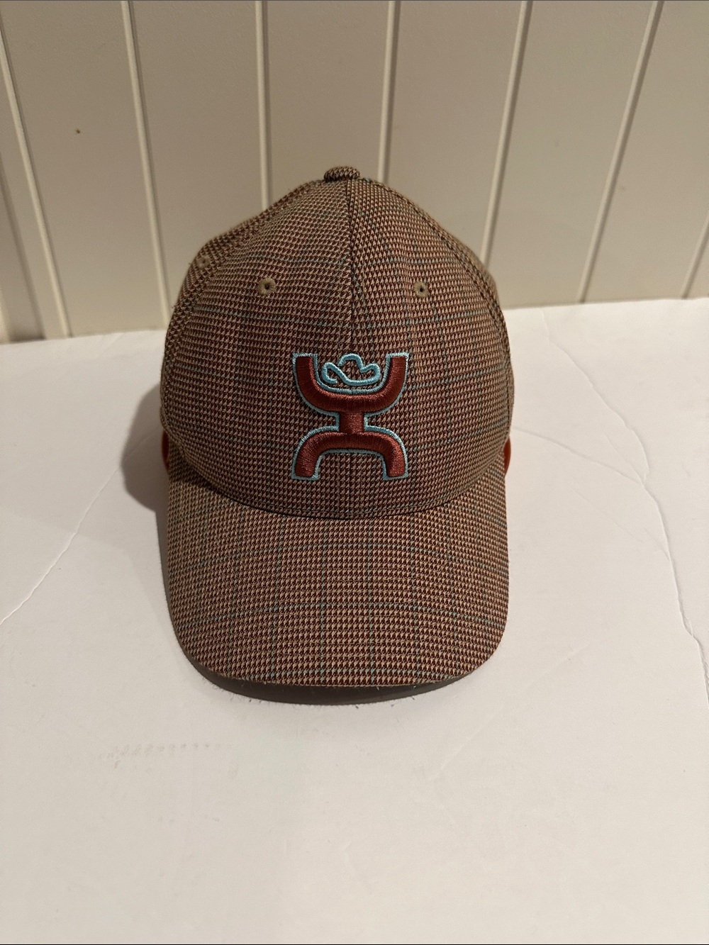 Hooey Brown Cap with Teal-Outlined Logo